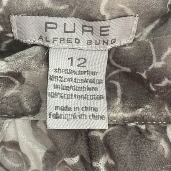 Alfred Sung Skirt, Light Grey Floral, size 12 - Picture 2 of 3